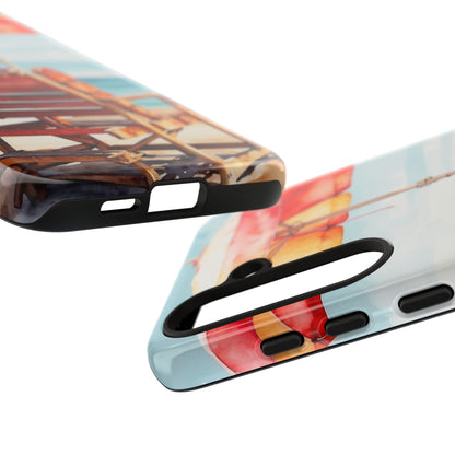 Beachfront Sunset Lounge Samsung Galaxy Case – Vibrant Watercolor Design