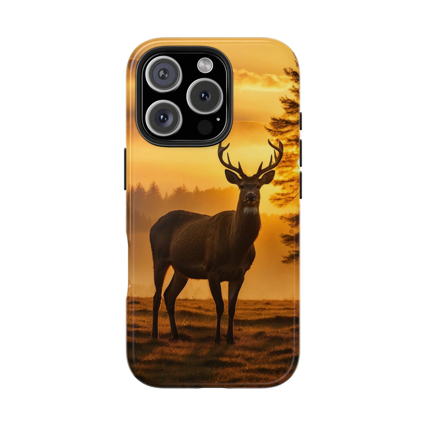 Sunset Majesty: Regal Stag – iPhone Case