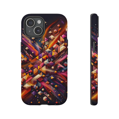 Vibrant Geometric Case | Futuristic Cosmic Art