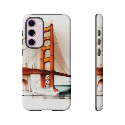 Golden Gate Bridge Samsung Galaxy Case - Architectural Sketch Design