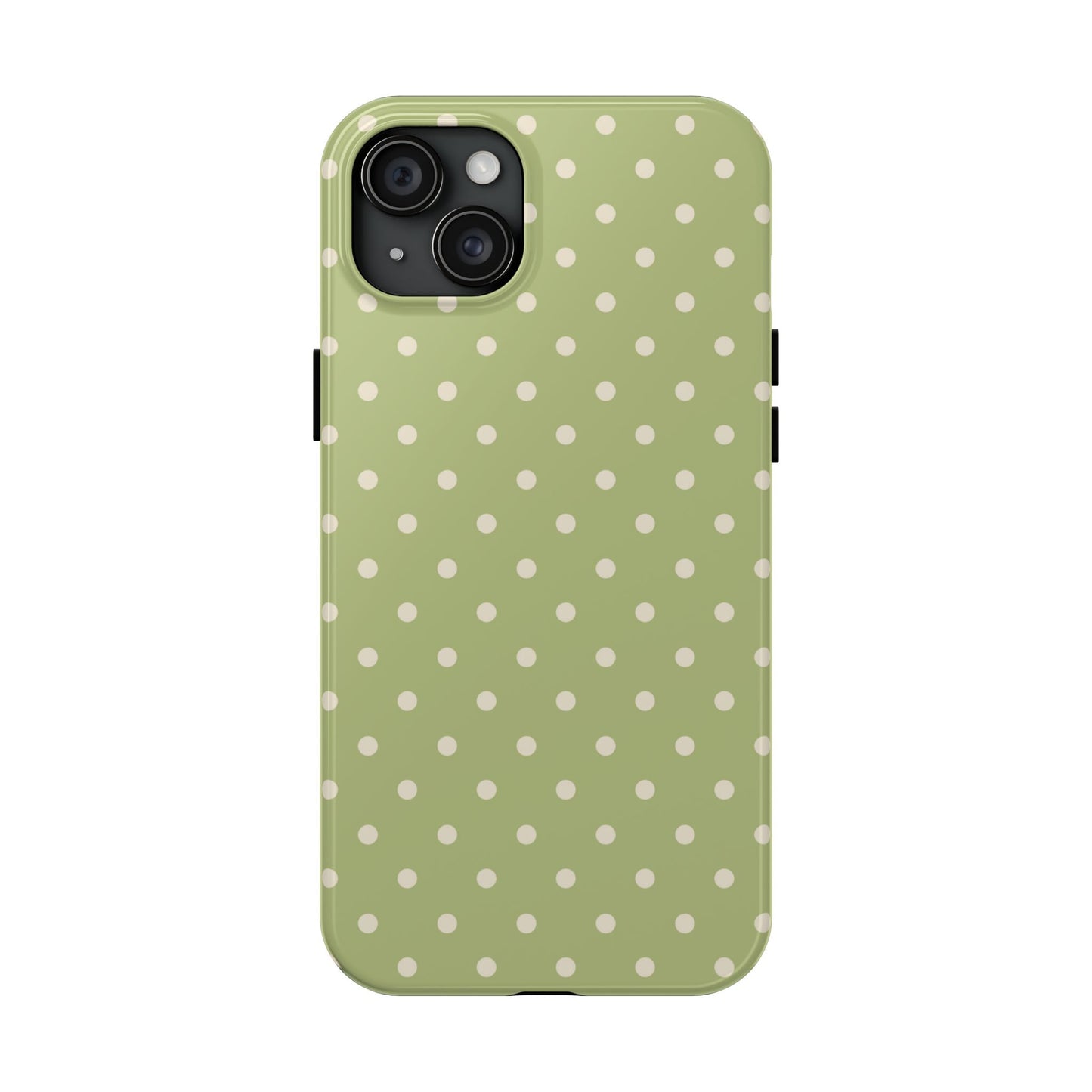 Sage Green Polka Dots – iPhone Case