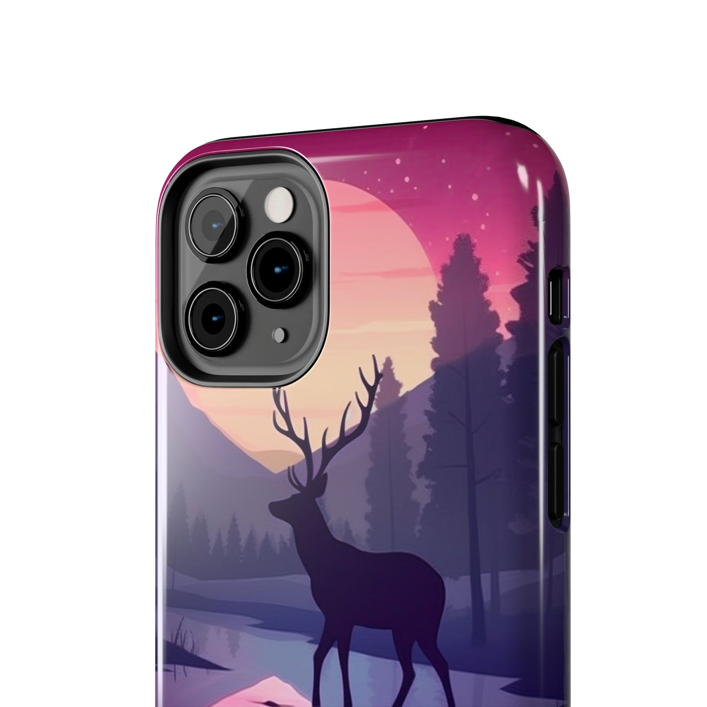 Twilight Elegance: Stag Reflection – iPhone Case