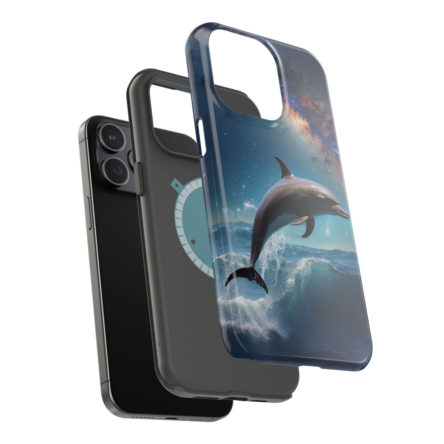 Dolphin Galaxy Splash - MagSafe-Compatible Case