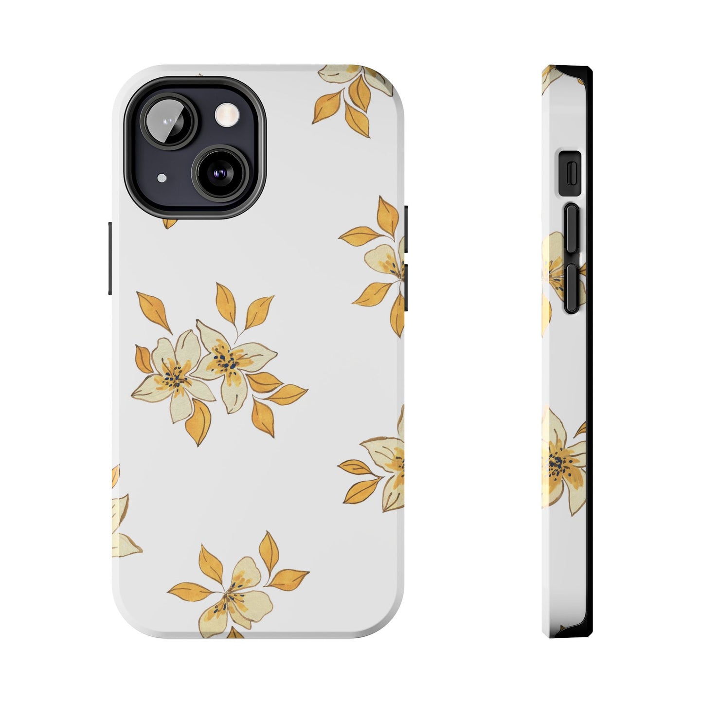 Delicate Yellow Blossom iPhone Case – Minimalist Floral Design with Matte Finish