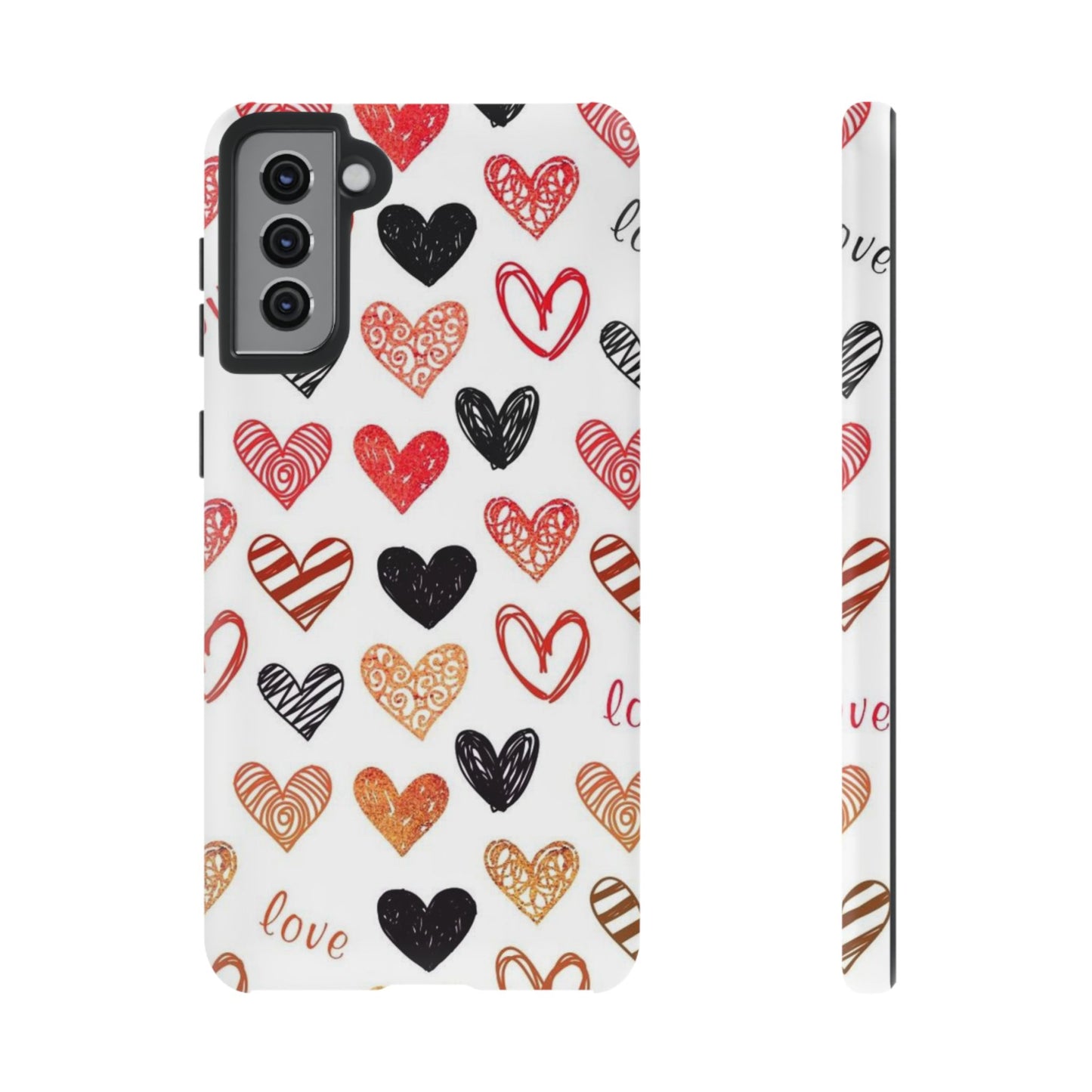 Samsung Galaxy Case: Hand-Drawn Hearts & Love