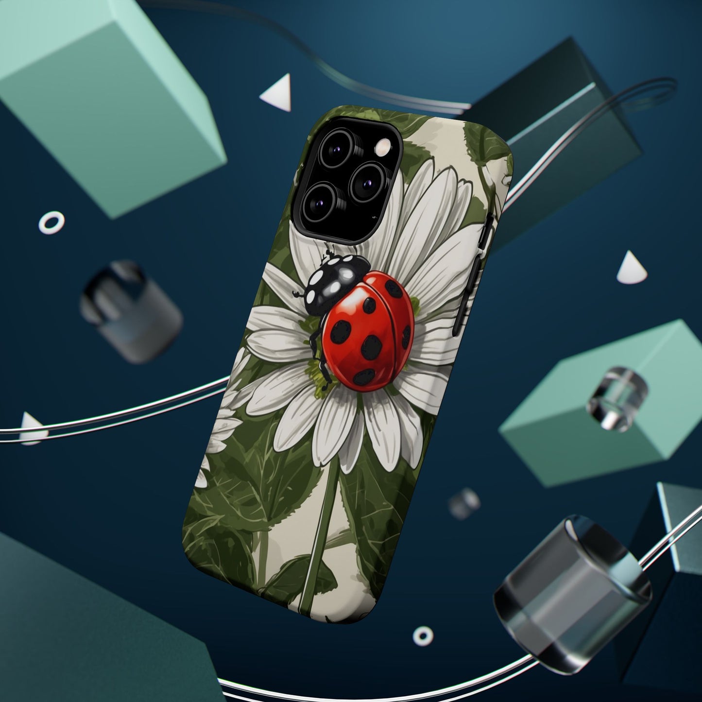 Ladybug & Daisy Garden Charm - MagSafe iPhone Case