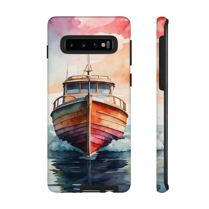 Sunset Sail Watercolor Boat – Samsung Galaxy Series Case