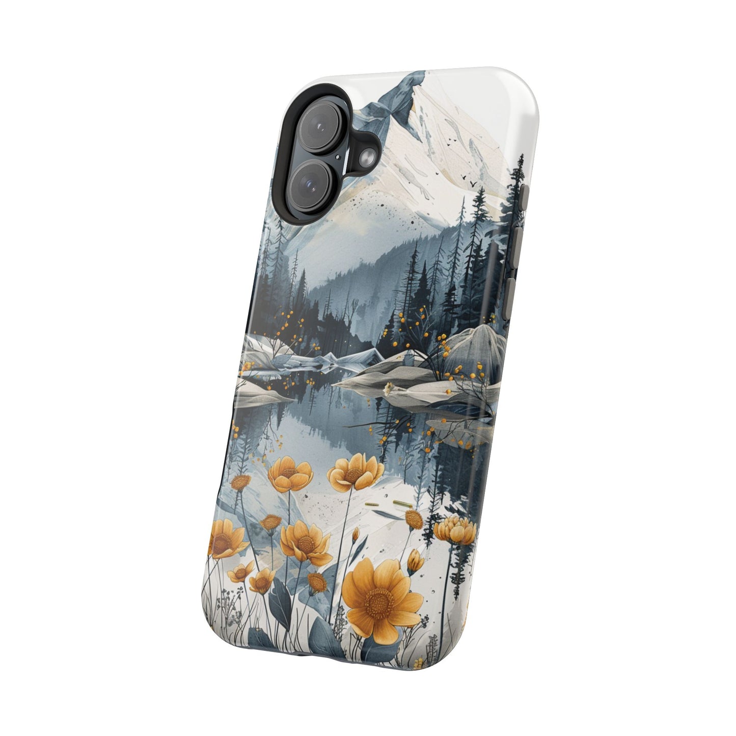 Silver Alpine Wildflower iPhone Case