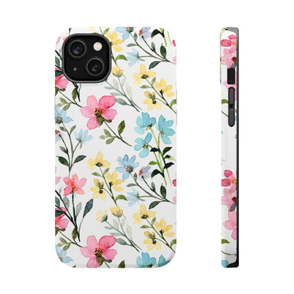 Watercolor Floral Bliss – MagSafe Case with Pastel Flower Design