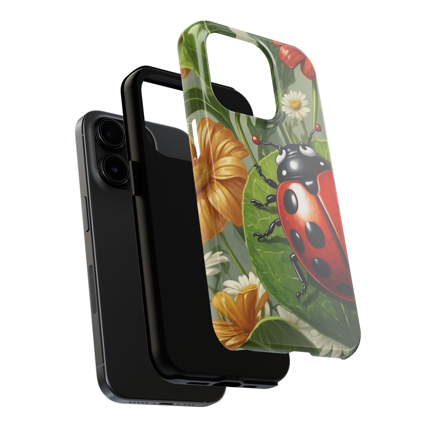 Ladybug Garden iPhone Case – Blooming Floral Art