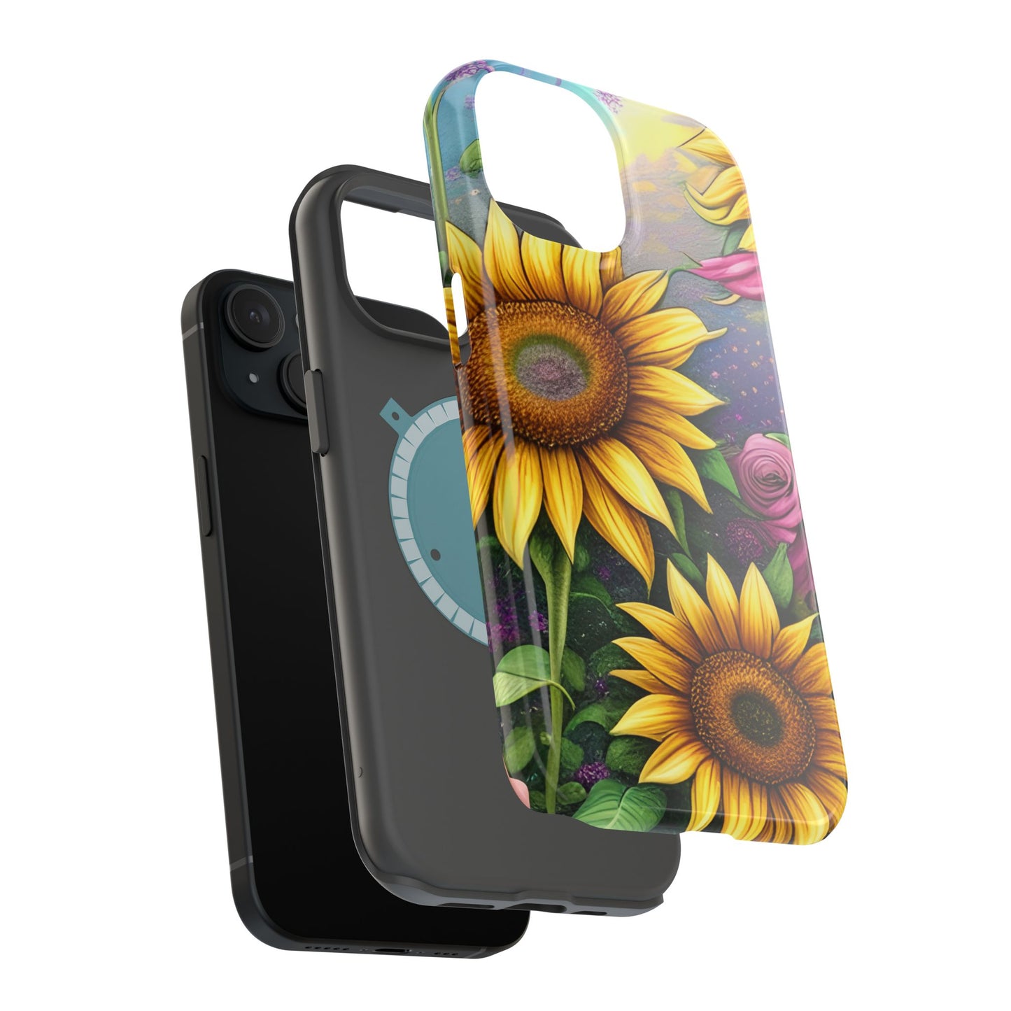 Whimsical Sunflower & Rose Garden - MagSafe iPhone Series Case