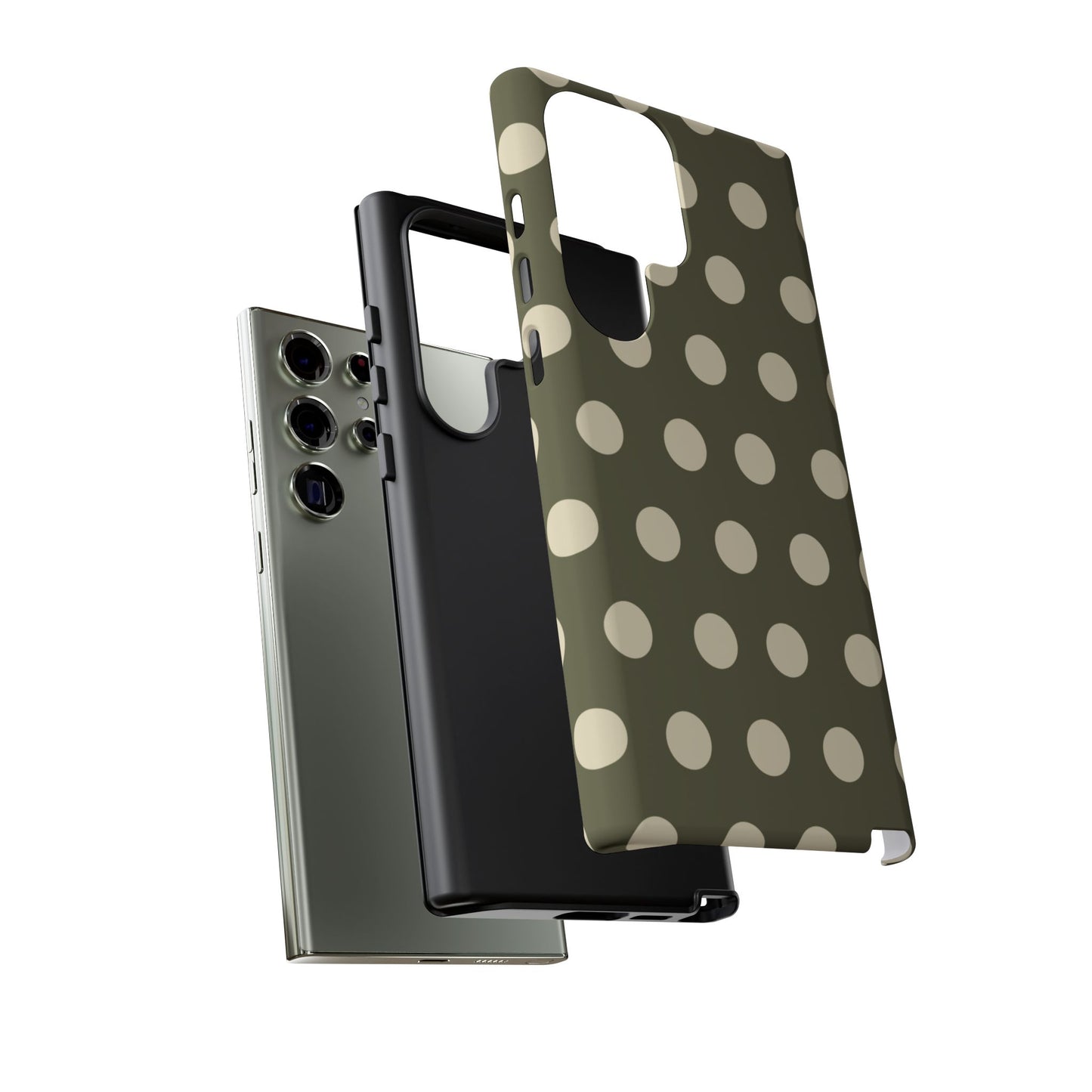 Vintage Green & Cream Polka Dots – Samsung Galaxy Case