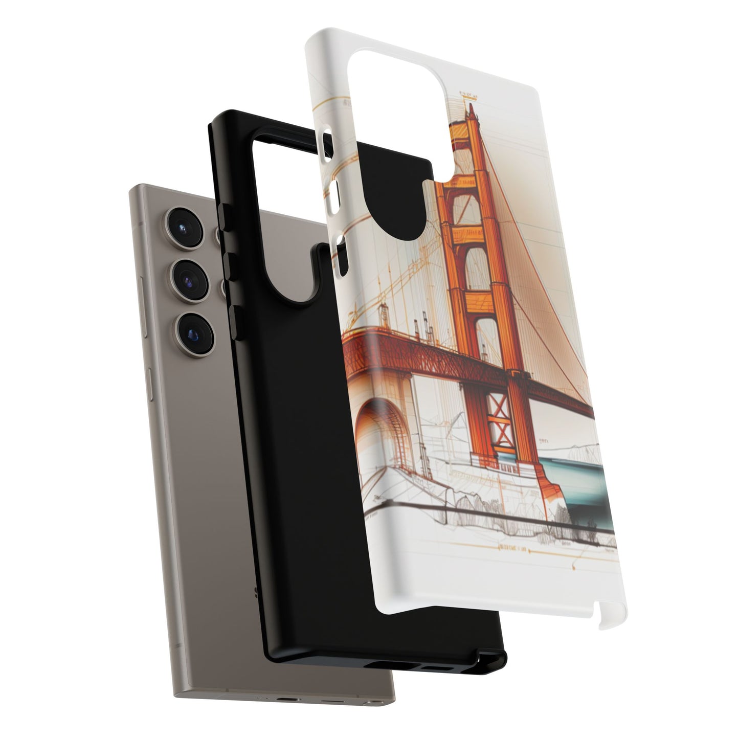 Golden Gate Bridge Samsung Galaxy Case - Architectural Sketch Design