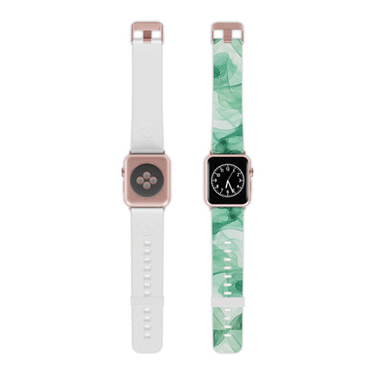 Translucent Flowing Green Fabric Apple Watch Band