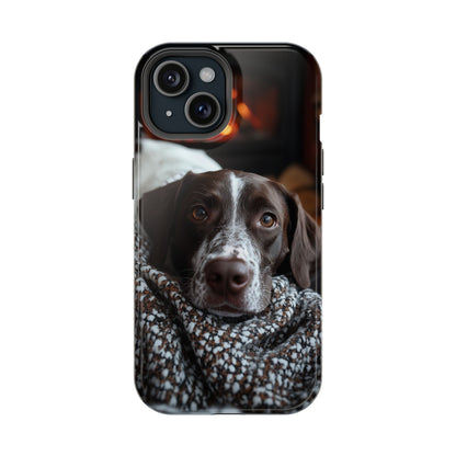 Majestic German Shorthaired Pointer MagSafe iPhone Case – Sunset Prairie Design