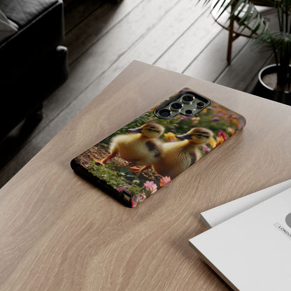 Charming Ducklings in Floral Garden - Samsung Galaxy Case