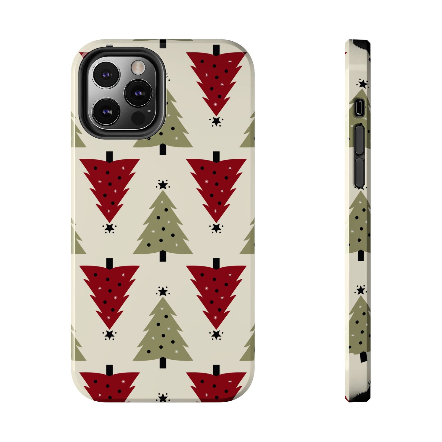 Retro Christmas Trees Pattern - iPhone Series Case