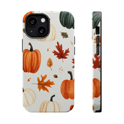 Autumn Pumpkin MagSafe iPhone Case – Fall Leaves and Harvest Design