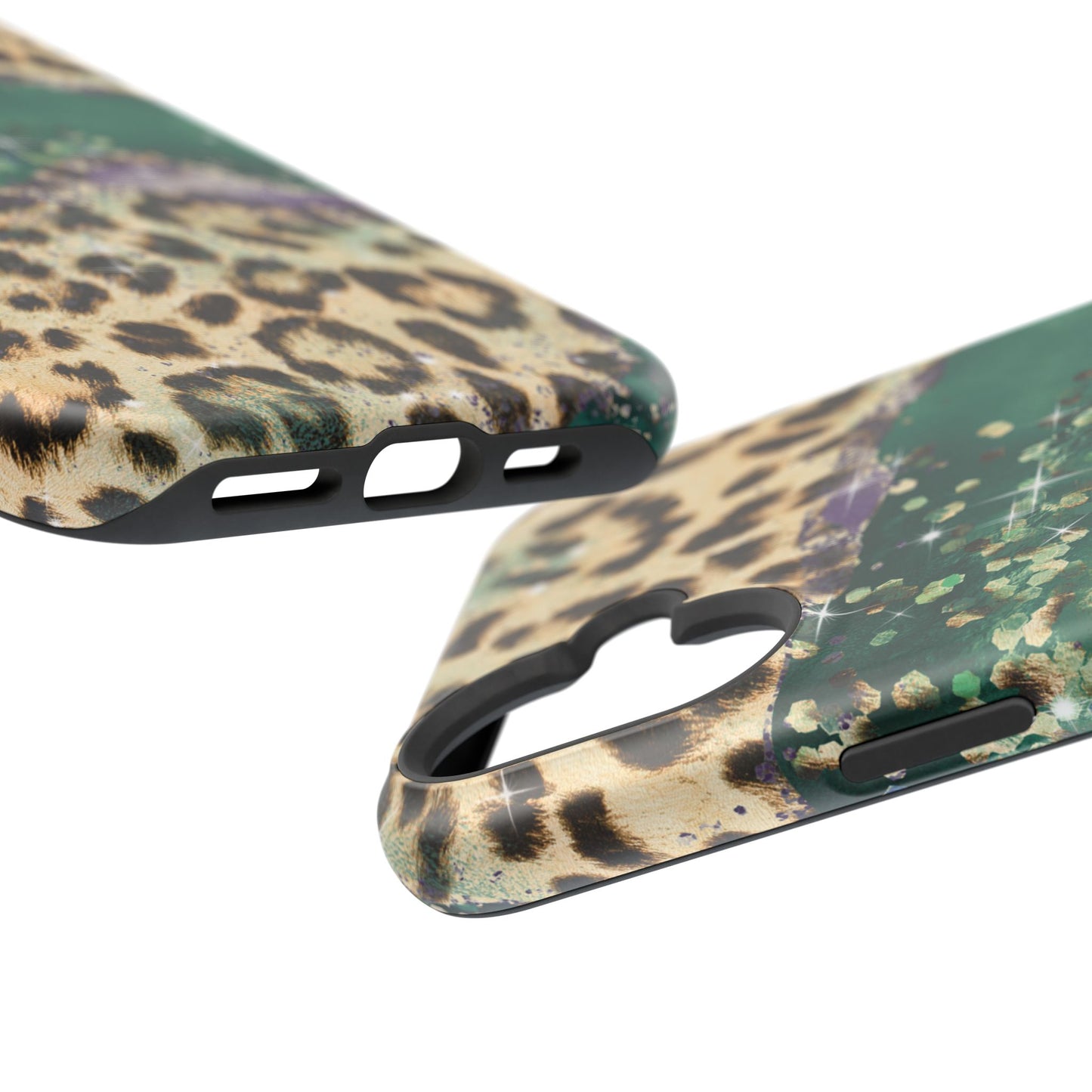 Emerald Glitter Leopard Print - MagSafe iPhone Series Case