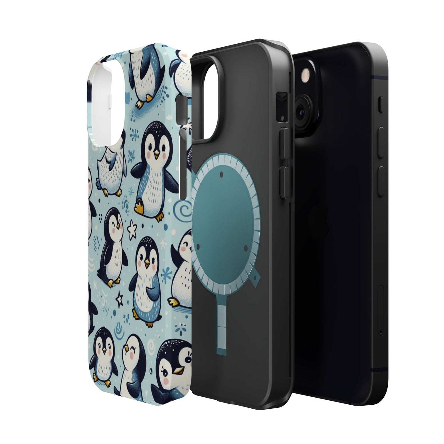 Cute Penguin Parade iPhone Case