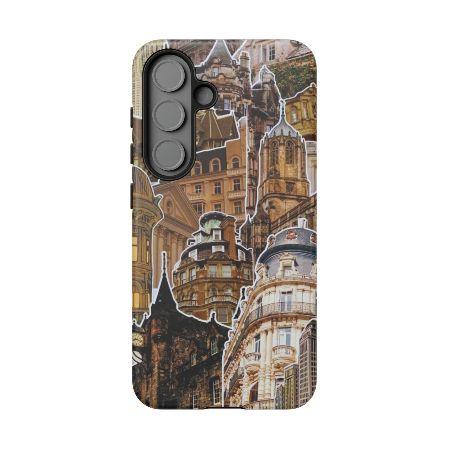 Vintage Architectural Collage Samsung Galaxy Case – Tough Dual-Layer Protection with Matte Finish