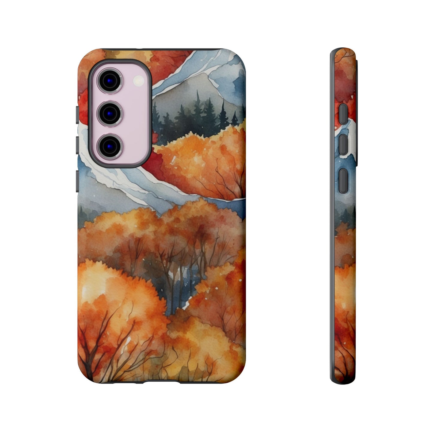 Autumn Mountain Forest Watercolor - Samsung Galaxy Case