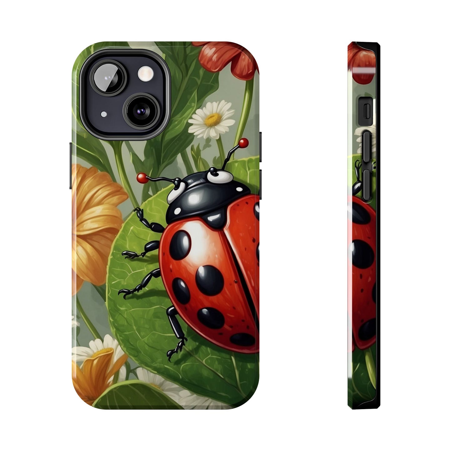 Ladybug Garden iPhone Case – Blooming Floral Art