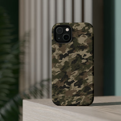 Classic Light Brown Camouflage – MagSafe iPhone Case with Rugged Elegance