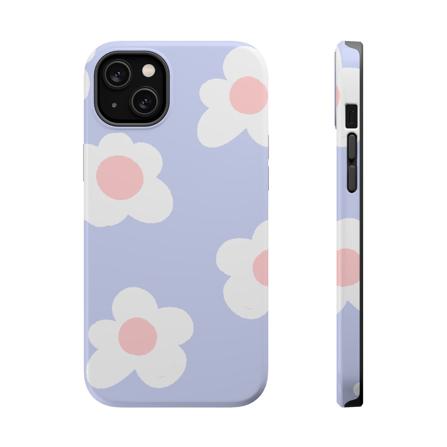 Retro Daisy Pastel Tough MagSafe iPhone Case – Durable Design with Soft Matte Finish