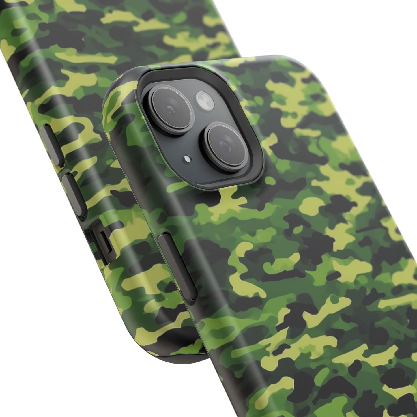 Green Woodland Camouflage – MagSafe iPhone Case, Slim and Shockproof