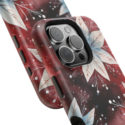 Winter Bloom Poinsettia – MagSafe iPhone Case