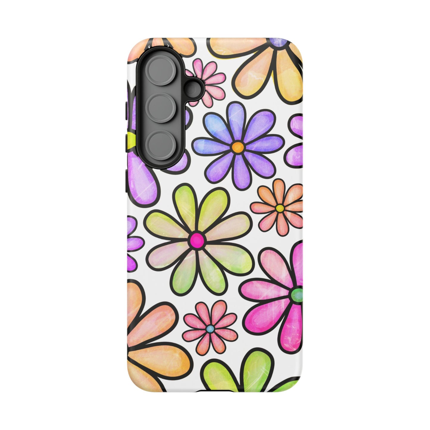 Pastel Daisy Dream Samsung Galaxy Case – Slim Profile, Glossy Finish