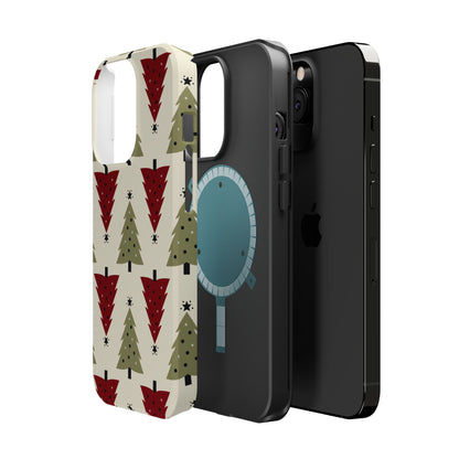 Retro Christmas Trees Pattern - MagSafe iPhone Series Case