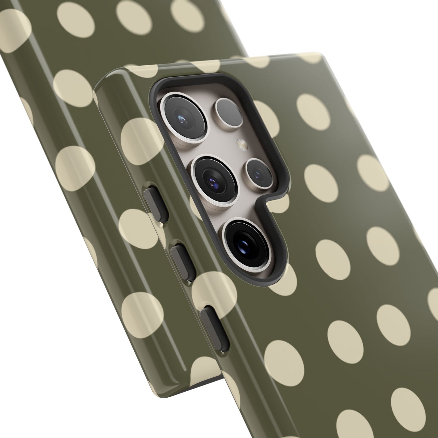 Vintage Green & Cream Polka Dots – Samsung Galaxy Case