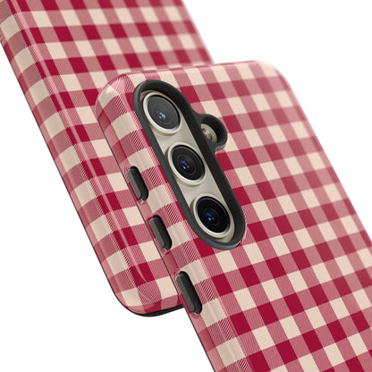 Vintage Red Gingham Check – Samsung Galaxy Case