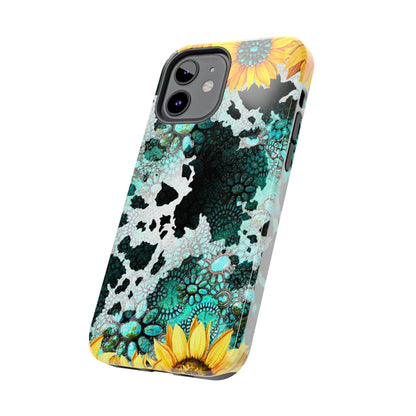 Boho Turquoise Sunflower Lace - iPhone Series Case