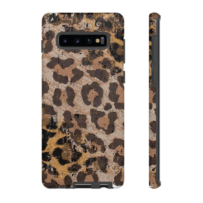 Vintage Distressed Leopard Print - Samsung Galaxy Series Case