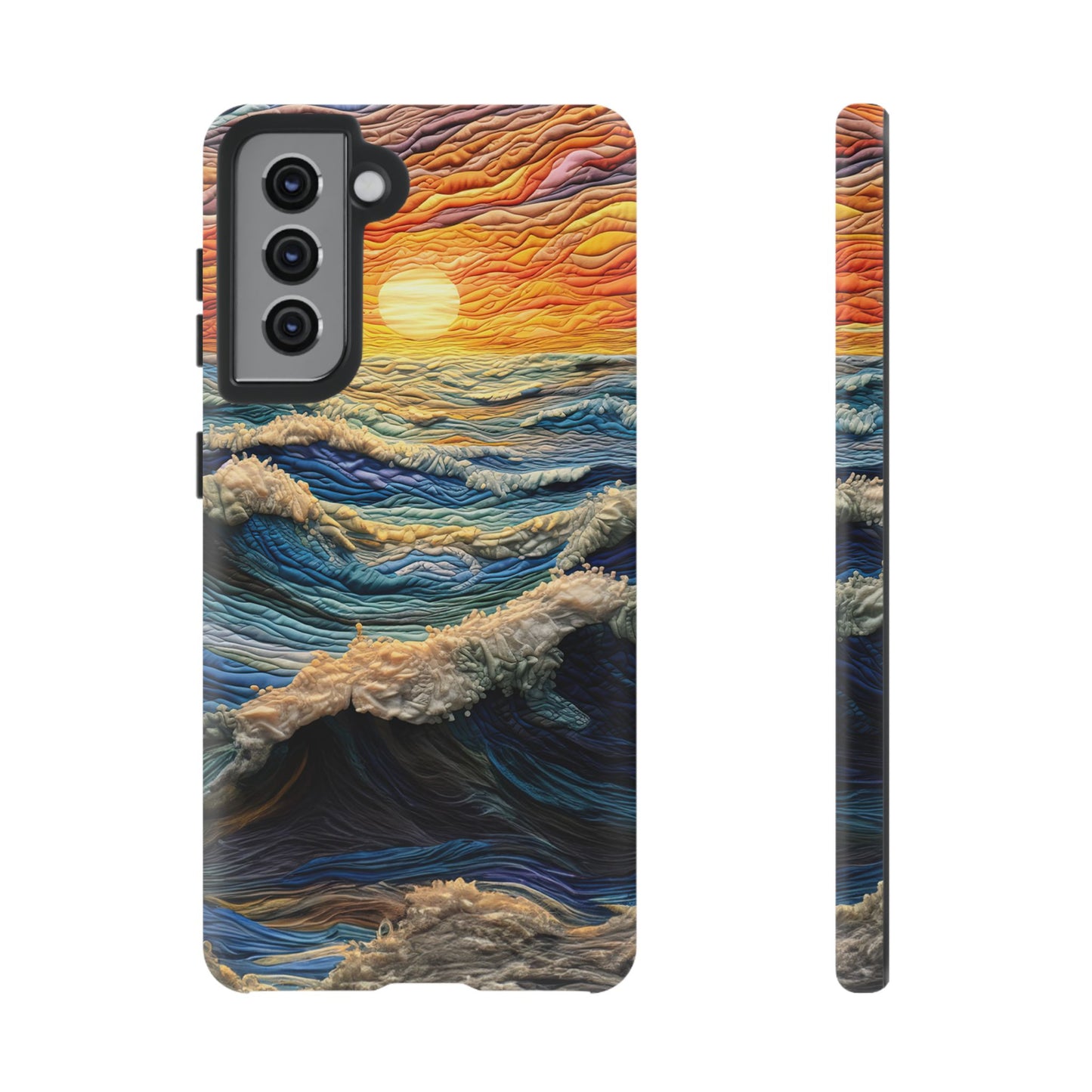 Textured Ocean Sunset Waves – Samsung Galaxy Series Case