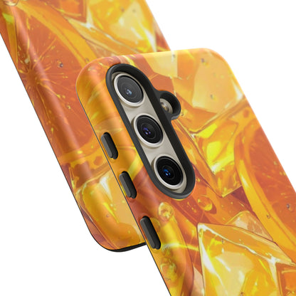 Citrus Splash Samsung Galaxy  Case – Bright Orange Slices & Ice, Dual-Layer Protection