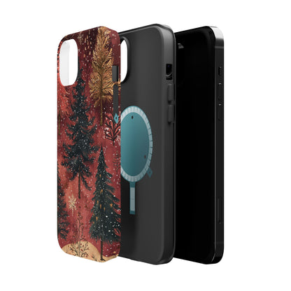 Rustic Red Winter Forest - MagSafe iPhone Series Case