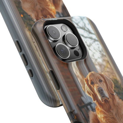 Golden Retriever on Porch - iPhone MagSafe Series Case