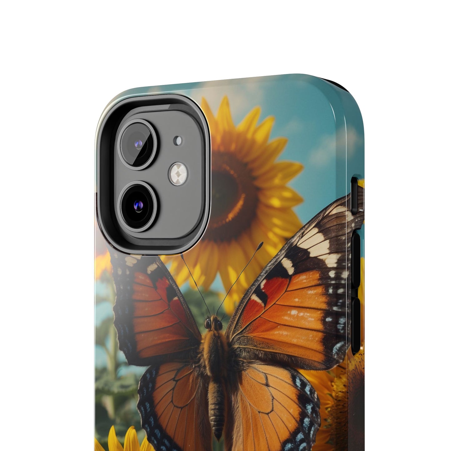 Vibrant Butterfly & Sunflower – iPhone Case