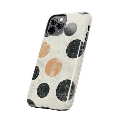 Vintage Polka Dot iPhone Case - Retro Abstract Protective Cover