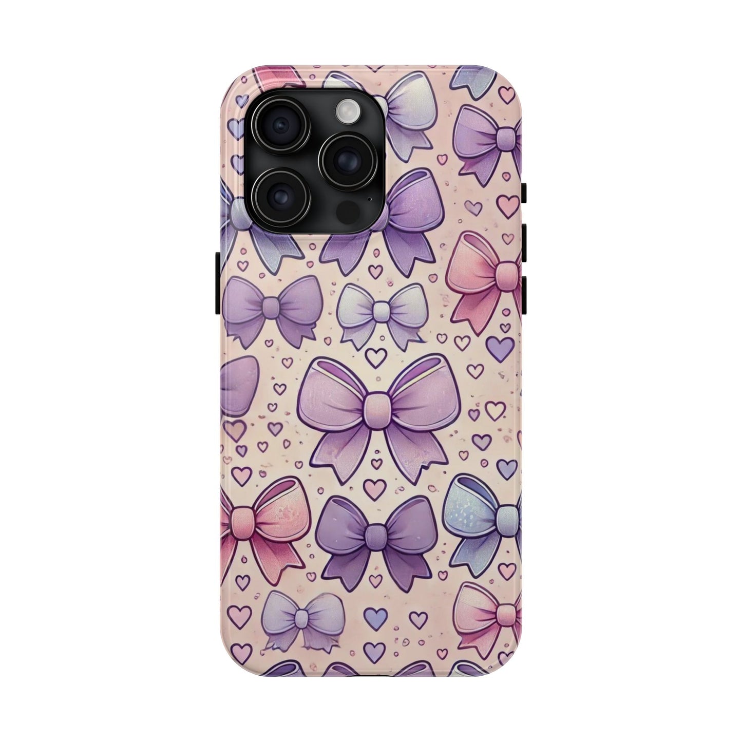 Pastel Bow iPhone Case - Cute Girly Pattern Protective Cover