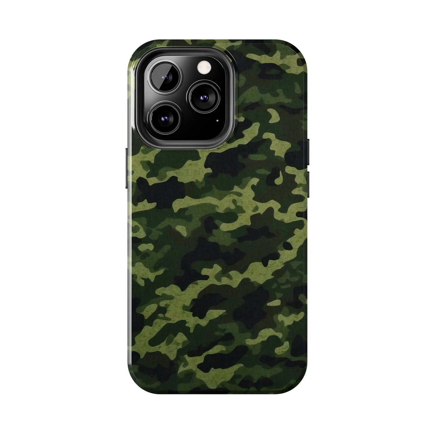 Dark Green Camouflage – iPhone Case, Rugged and Slim Design