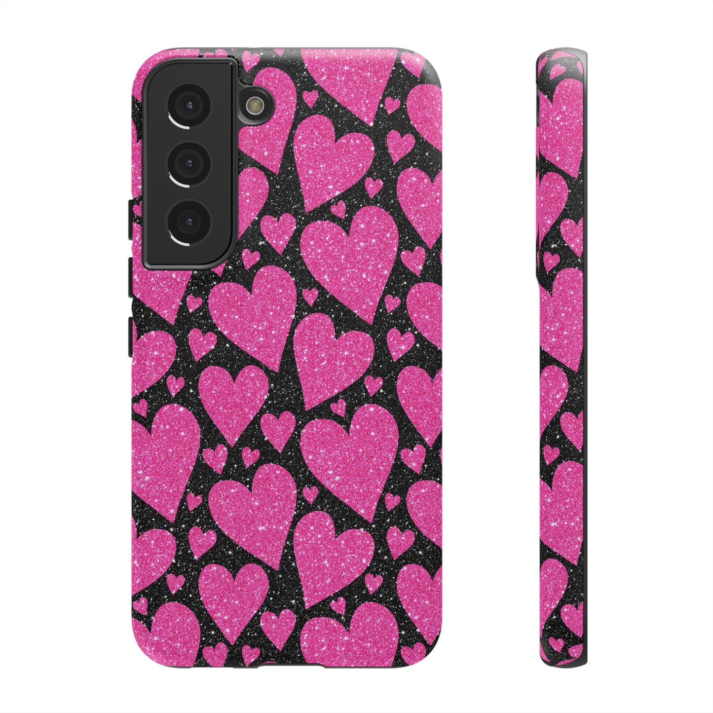 Glitter Hearts Samsung Galaxy Case