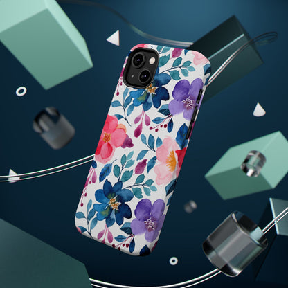 Mystic Bloom – MagSafe Case with Vibrant Watercolor Florals