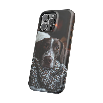 Majestic German Shorthaired Pointer MagSafe iPhone Case – Sunset Prairie Design