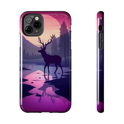 Twilight Elegance: Stag Reflection – iPhone Case