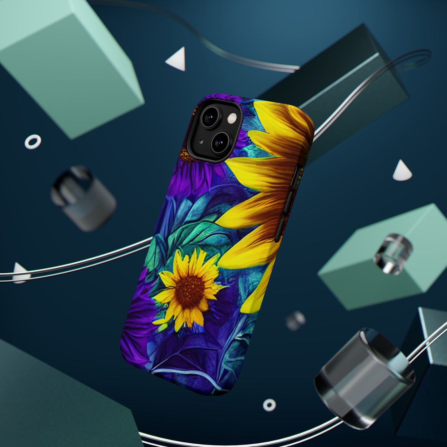 Purple & Gold Sunflower Dream - MagSafe iPhone Series Case